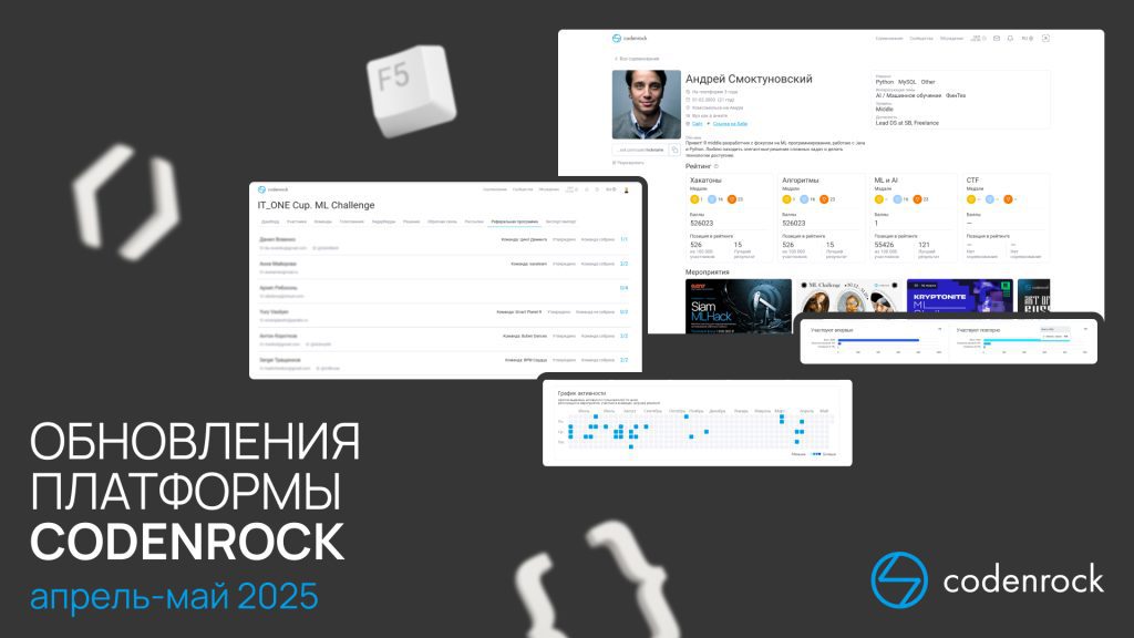 Обновления платформы Codenrock: апрель-май 2025