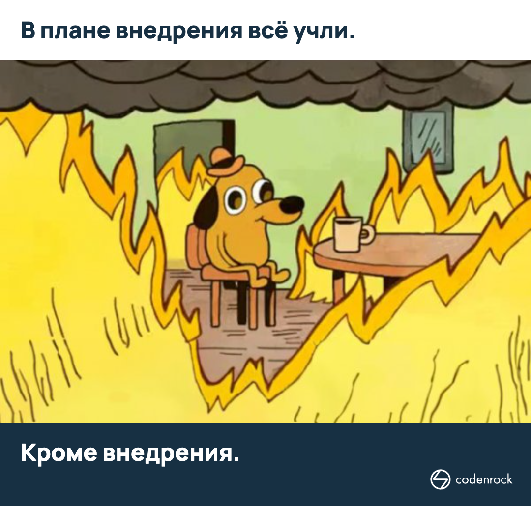 В плане внедрения всё учли. Кроме внедрения.
